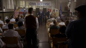 Fallout- Hospital staff watches instructional film on atomic warfare