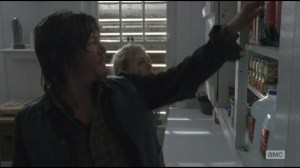 Alone- Daryl and Beth find fresh food in funeral home cupboards