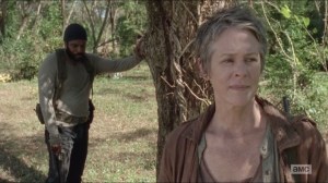 The Grove- Tyreese tells Carol about seeing Karen in his dreams