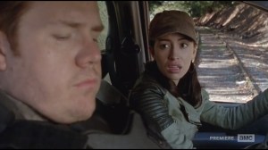 Us- Eugene tells Rosita to stop the truck