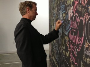 Rand Paul signs Facebook wall