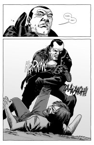 The Walking Dead #126- Negan breaks Rick's leg