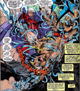 Magneto has metal rip through Logan