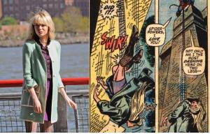 The Amazing Spider-Man 2- Emma Stone wearing same outfit that Gwen died in