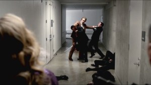 Karma- Eric stops fighting to see Pam captured