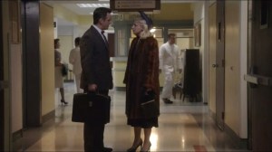 Kyrie Eleison- Bill tells Betty that he won't discuss his patients with her. Ever