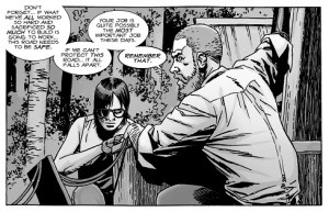 The Walking Dead #129- Carl watches silently while Rick lashes out at Benjamin