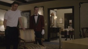 Fight- Bill and Bellboy Elliot watch the fight