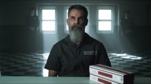 Arkham- Bullock and Gordon head to the Gotham State Penitentiary and speak with Minks, played by Brad Calcaterra