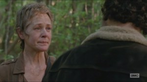 No Sanctuary- Carol cleans up quickly and reunites with group