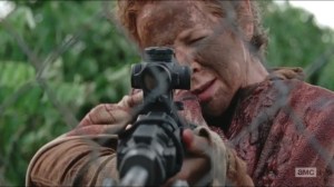 No Sanctuary- Carol prepares to fire on Terminus