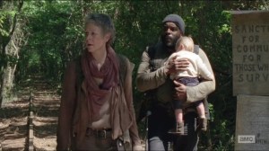 No Sanctuary- Tyreese, Carol and Judith find Terminus sign