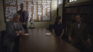 The Revolution Will Not Be Televised- ill, Virginia, Shep and Lester watch a rough cut of the CBS documentary