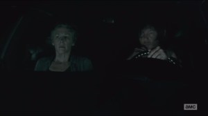 Consumed- Daryl and Carol watch an officer get back into the car
