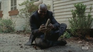 Crossed- Gabriel escapes from the church, finds nail in his shoe