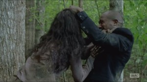 Crossed- Gabriel fends off a walker