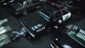 Penguin's Umbrella- Gordon hides from Zsasz in the parking garage