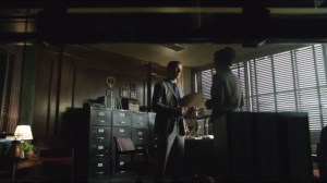 Penguin's Umbrella- Gordon tells Captain Essen that he plans to arrest the mayor and Carmine Falcone