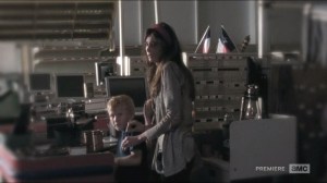 Self-Help- Ellen, played by Andrea Moore, and two kids