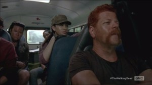 Self-Help- On the road with Abraham and pals, Rosita toys with Abraham's hair