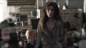 Self-Help- Wife and kids frightened by Abraham covered in blood