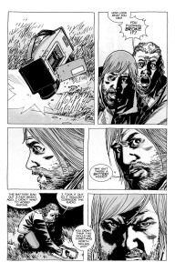 The Walking Dead #67- Eugene's radio has no battery inside