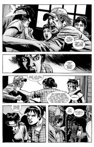 The Walking Dead #135- Maggie prevents a fight from breaking out
