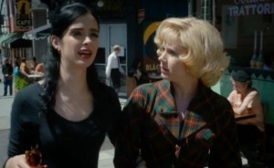 Big Eyes- Margaret arrives in North Beach and meets up with DeeAnn, played by Krysten Ritter