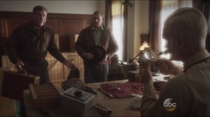 The Blitzkrieg Button- Mr. Mink, played by Gregory Sporleder, hears that his flunkies lost to Jarvis, Peggy, and six or seven guys