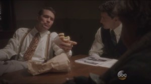 The Blitzkrieg Button- Thompson offers Frank food if he tells what he knows