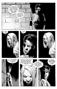 The Walking Dead #136- Carl tells Lydia that his group is done moving