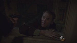 Time and Tide- Jimmy, played by Tim James, shows up at the wrong window