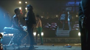 The Blind Fortune Teller- Jim and Leslie up performers after the fight