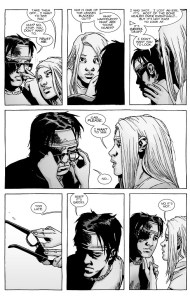 The Walking Dead #137- Lydia takes off Carl's glasses