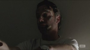 Conquer- Bandaged-up Rick wakes up before Michonne