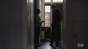 Conquer- Carol delivers a dish to Pete