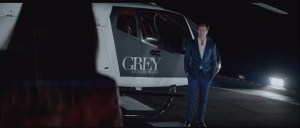 Fifty Shades of Grey- Anastasia shows up at Christian's helicopter