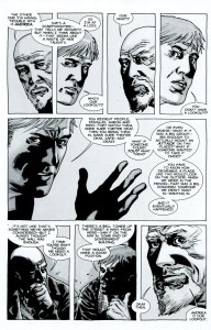 Forget- The Walking Dead #71- Rick suggests to Douglas that Andrea become the lookout
