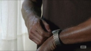Remember- Rick adjusts his watch