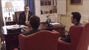 East Wing- Dan and Jonah speak with Congressman Owen Pierce, played by Paul Fitzgerald