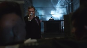 All Happy Families Are Alike- Butch points his gun at Penguin and Fish