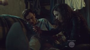 Newer Elements of Our Defense- Sarah fishes the bullet out of Mark's leg