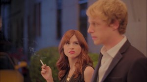 Pilot- Jimmy smokes with Gretchen, played by Aya Cash