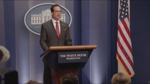 Tehran- Bill Ericsson addresses the press