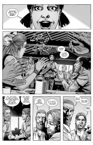 The Walking Dead #141- Rosita announces that she and Eugene are having a baby