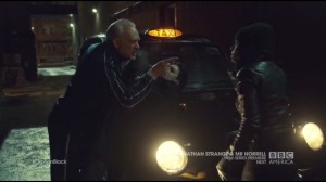 Insolvent Phantom of Tomorrow- Kassov, played by Nigel Bennett, confronts Felix and Sarah