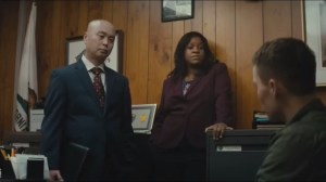 Night Finds You- Katherine Davis, played by Michael Hyatt, and Richard Geldof, played by C.S. Lee, speak with Paul