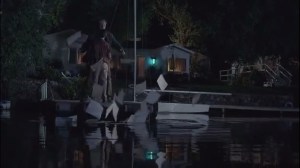 Parliament of Owls- Johnny throws the proof into the lake