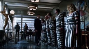 Damned If You Do- Theo Galavan greets the inmates