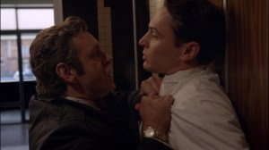 High Anxiety- Bill confronts Robert in the elevator